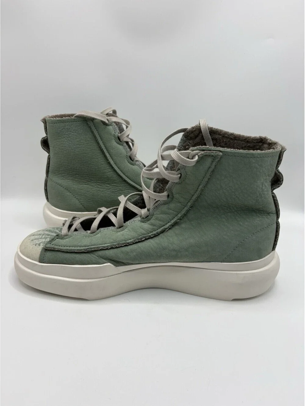 Adidas Y-3 Yohji Yamamoto Green Leather Nizza Hi Sneakers IG2922 Size 9